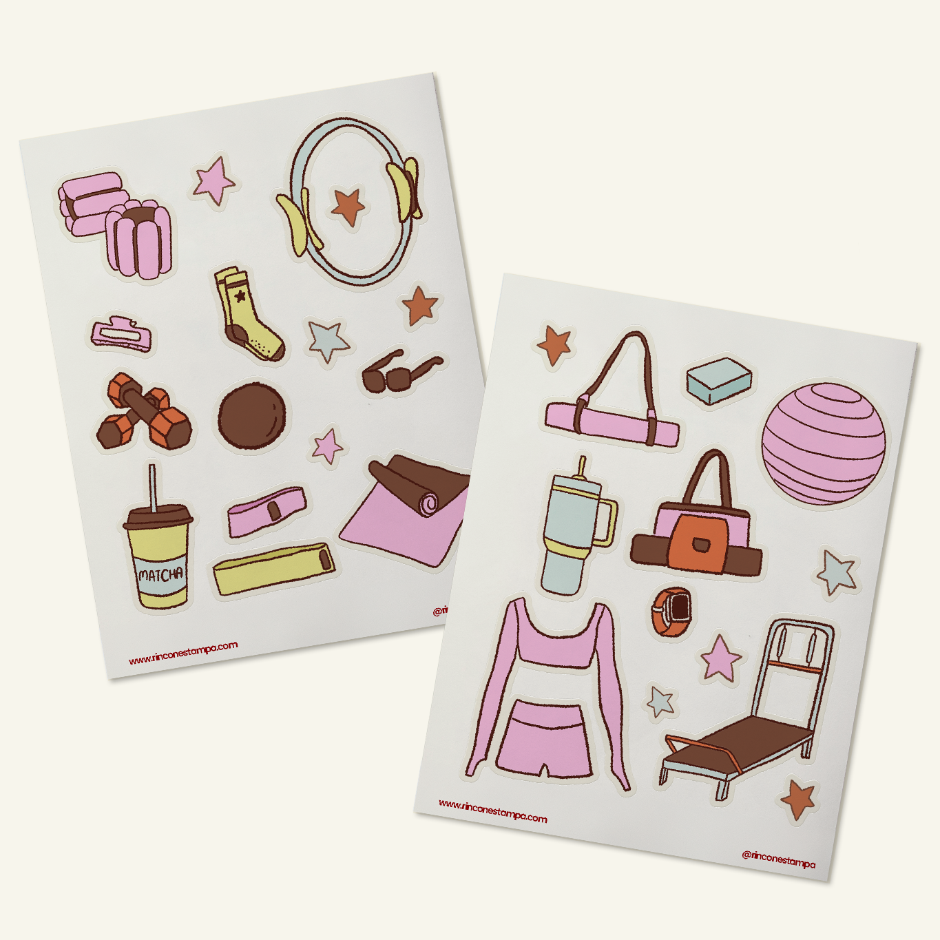 Set de stickers "Pilates Princess"